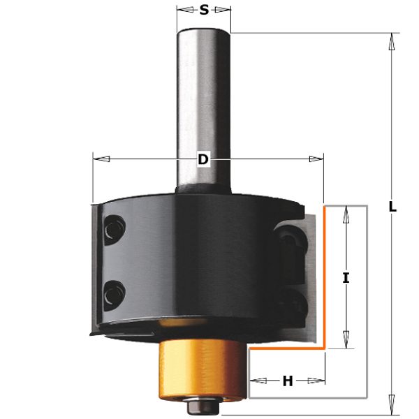 Fresa Per Spianare Con Coltelli HW Z3, Attacco 12.7x38 Mm, Diametro 38 Mm, Lunghezza 60 Mm, Per Legno